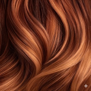 Auburn hair colour swatch from the Hair AI app