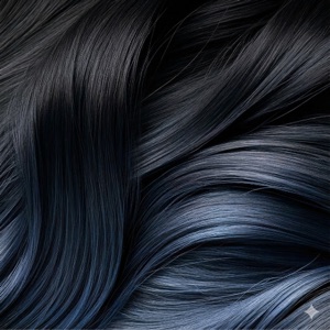 Blue Black hair colour swatch from the Hair AI app