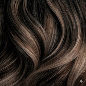 Soft black hair color swatch from the Hair AI app