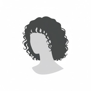 Curly Fringe hairstyle preview from the Hair AI app