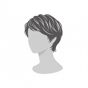 Bixie cut hairstyle silhouette