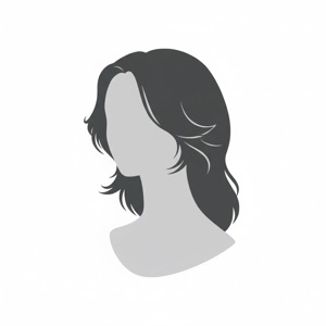 Butterfly cut hairstyle silhouette