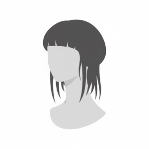 Octopus cut hairstyle silhouette